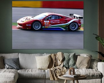 Ferrari auf der strecke Spa Francorchamps von MSP Canvas