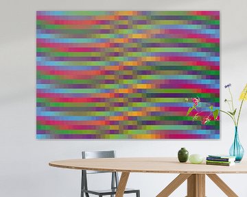 Mosaik aus Würfeln in verschiedenen Farben von Jolanta Mayerberg
