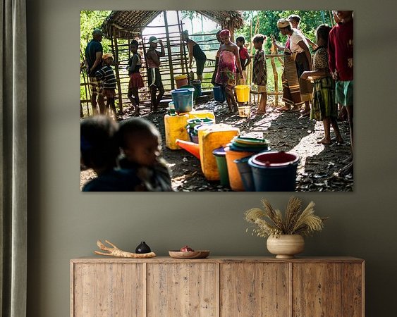 Voorbeeld van het werk in een kamer