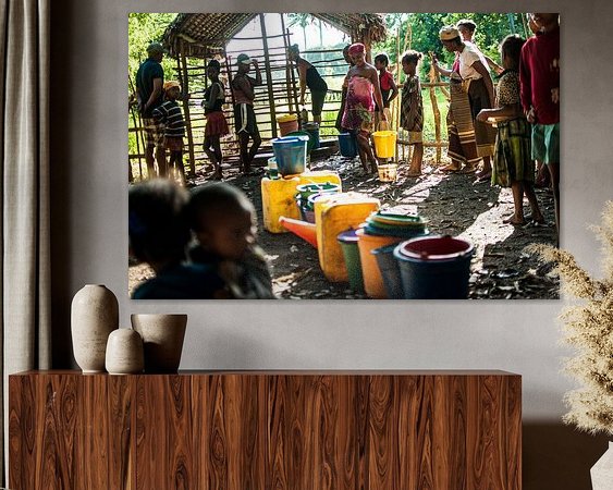 Voorbeeld van het werk in een kamer