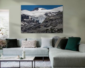 Gletscher mit Berghütte