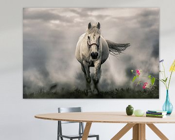Paard in een Storm van Art By Dominic