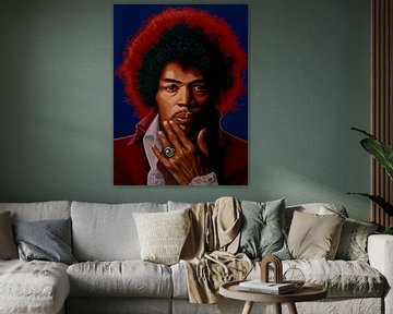 Jimi Hendrix Painting 5 by Paul Meijering