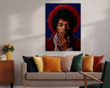 Jimi Hendrix Schilderij 5 van Paul Meijering