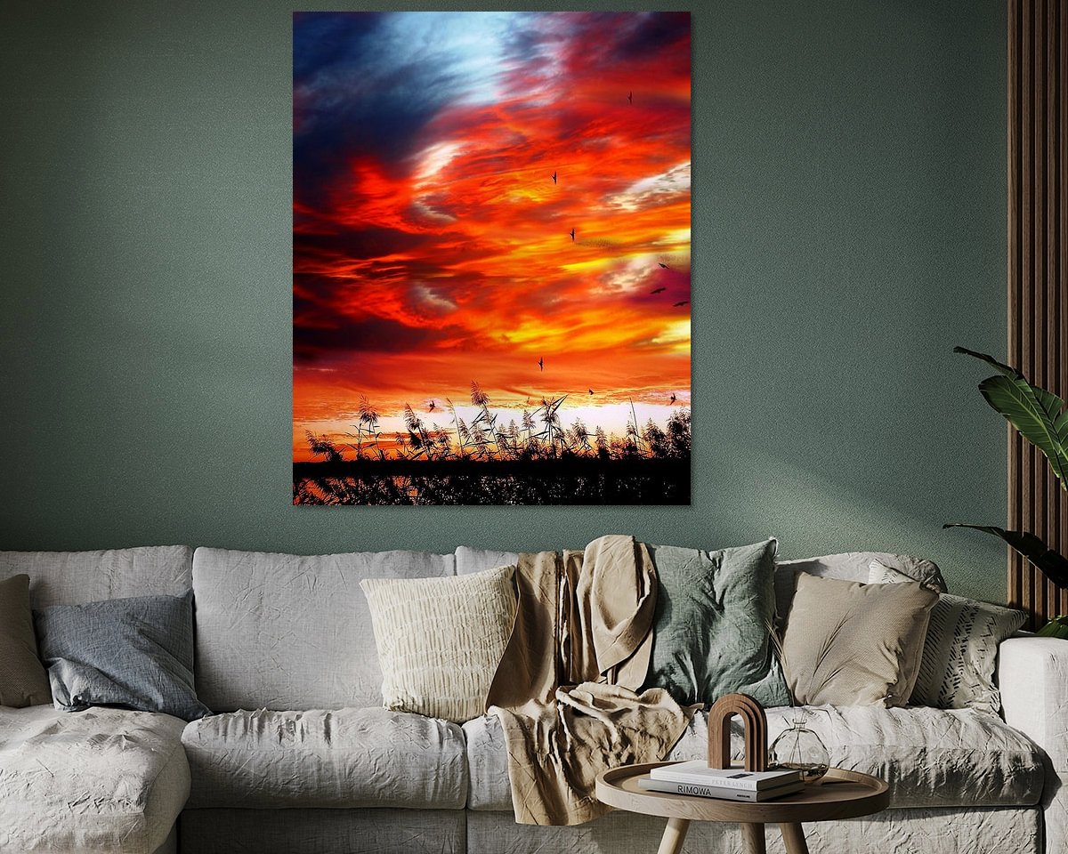 Voorbeeld van het werk in een kamer