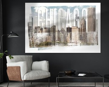 CHICAGO Skyline | Vintage sur Melanie Viola