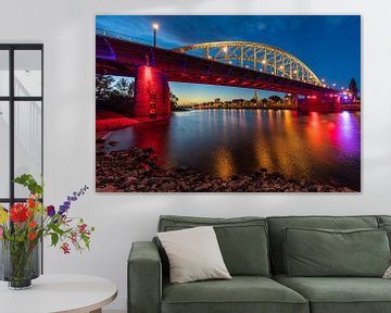 The Arnhem John Frost Bridge in Airborne colours by Dave Zuuring