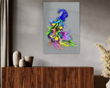 Andermans veren pauw met vissenstaart van MirEll digital art
