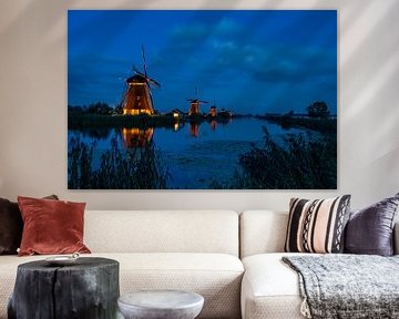 Molens Kinderdijk - Verlichte Molens van Fotografie Ploeg