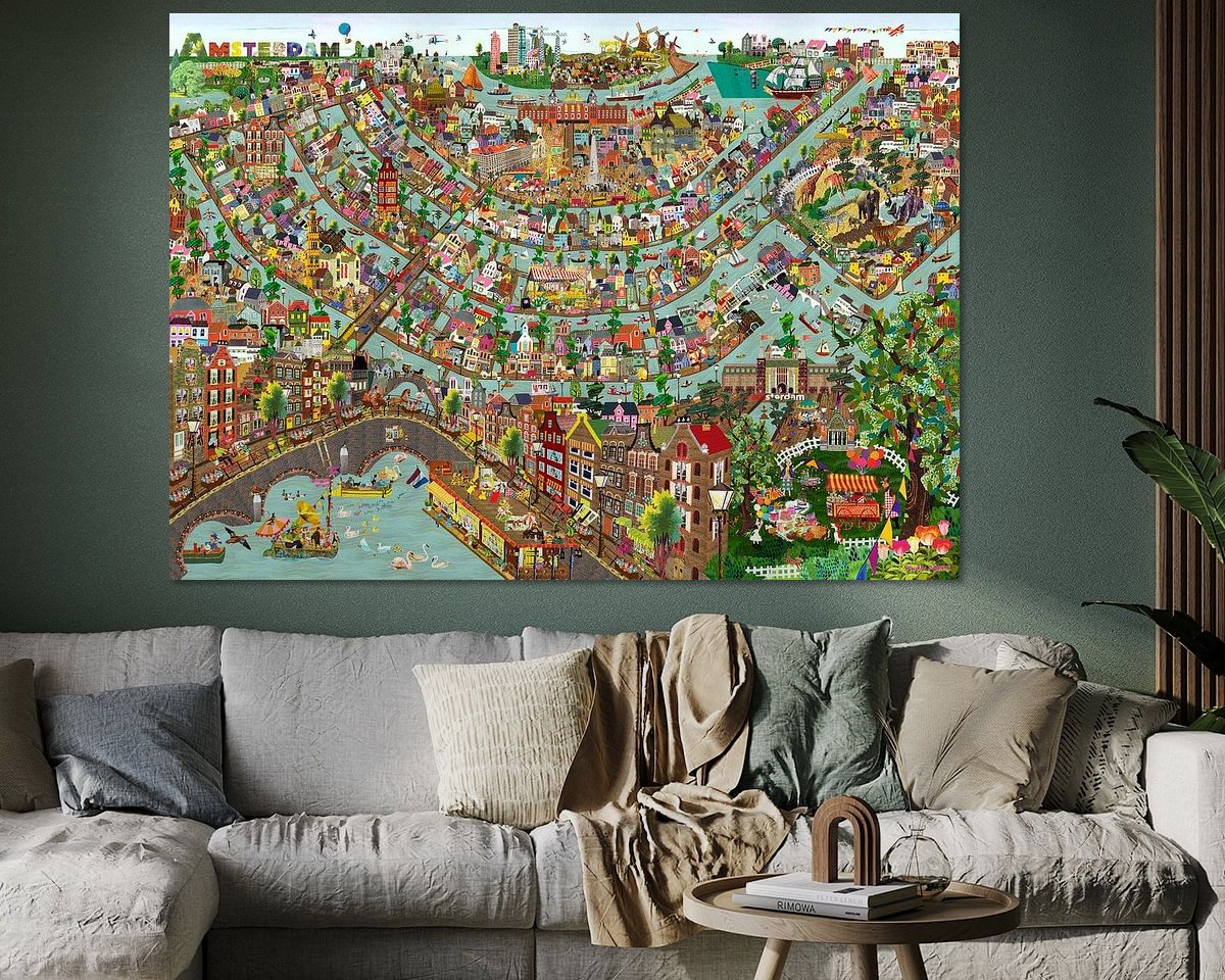 Voorbeeld van het werk in een kamer