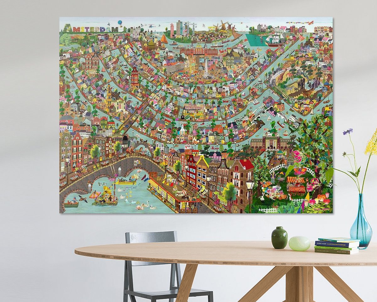 Voorbeeld van het werk in een kamer