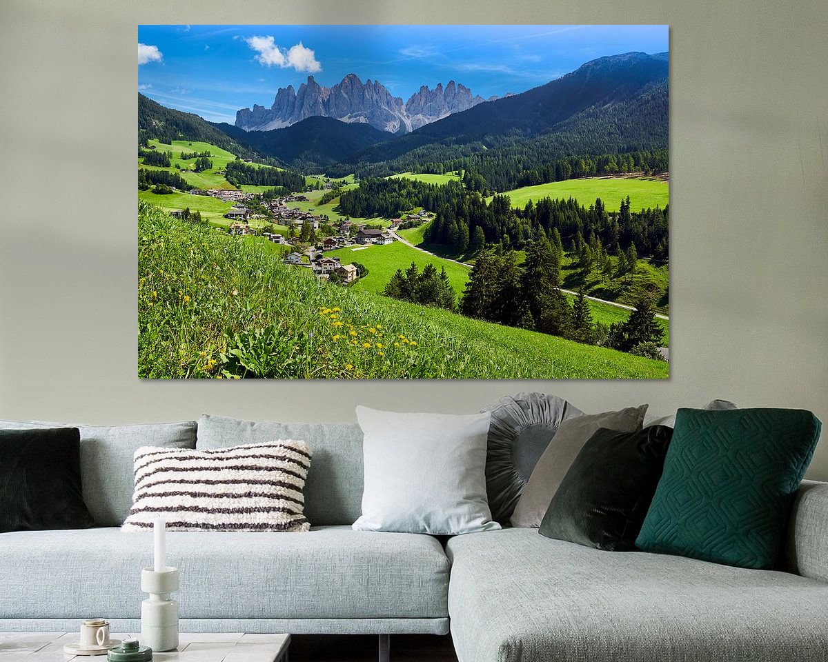 Voorbeeld van het werk in een kamer