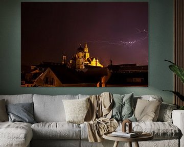 Kasteel Sigmaringen - Onweer en blikseminslag - van Jiri Viehmann