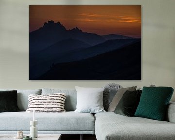 Silhouetten in den italienischen Dolomiten von Eelke Brandsma
