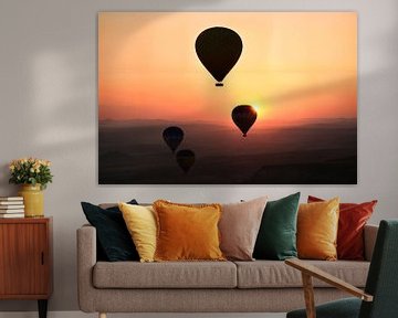 Zonsopkomst in de luchtballon (Cappadocië) van Renzo de Jonge