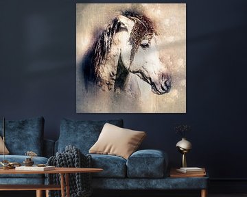 Porträt eines zähen konik pferd (Kunst)
