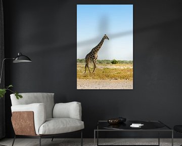 Giraffe und Profil in Namibia von Kirstin Kraaijveld