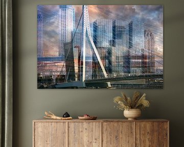 Rotterdamse skyline van Dennisart Fotografie