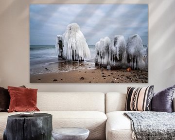 De winter aan de kust van de Oostzee bij Kühlungsborn