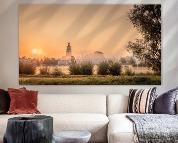 De Skyline van Zutphen op zijn mooist. van M.J. Böhmer