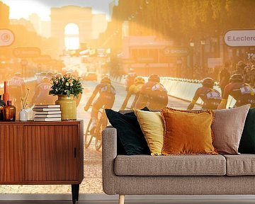Sunset in Paris - Tour de France 2019 by Leon van Bon