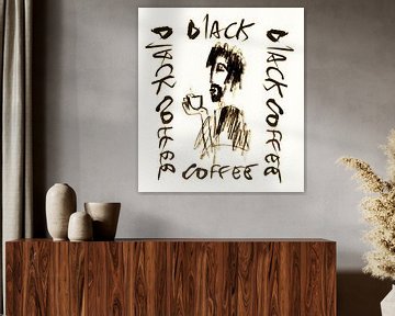 Zwarte koffie koffie van sandrine PAGNOUX