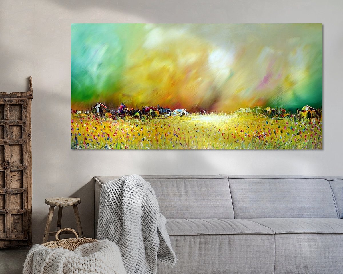 Voorbeeld van het werk in een kamer