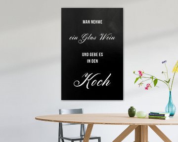 Wijn voor de chef-koks van Poster Art Shop