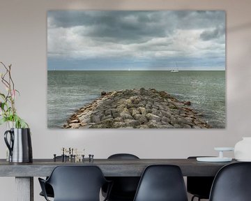 Uitzicht op het IJsselmeer van Mark Bolijn