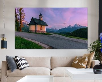 Chapelle Lockstein au crépuscule, Berchtesgaden, Bavière, Allemagne