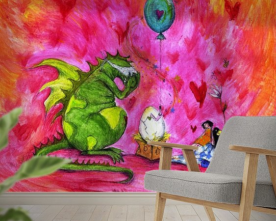 Voorbeeld van het werk in een kamer