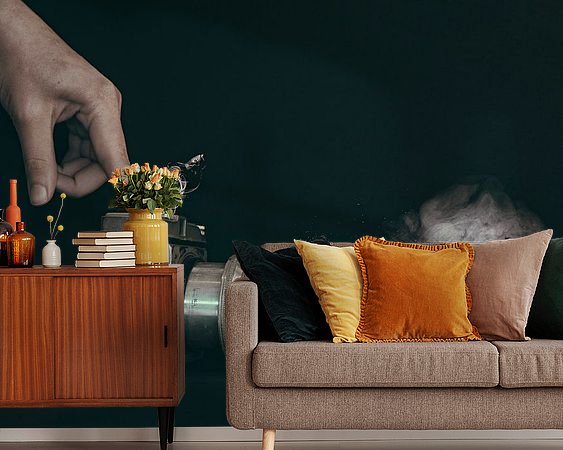 Example of the artwork in a room