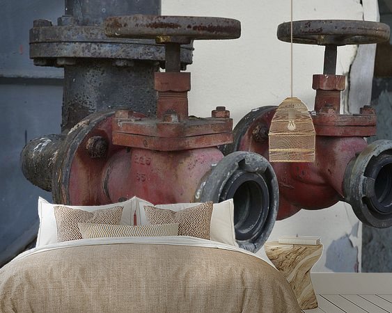 Voorbeeld van het werk in een kamer