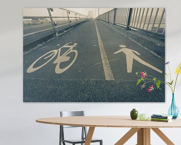 Cycling or walking by Bram Visser