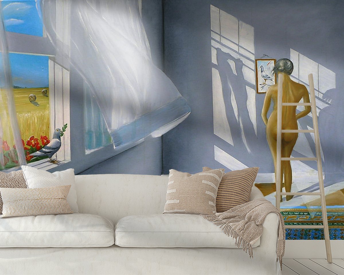 Voorbeeld van het werk in een kamer