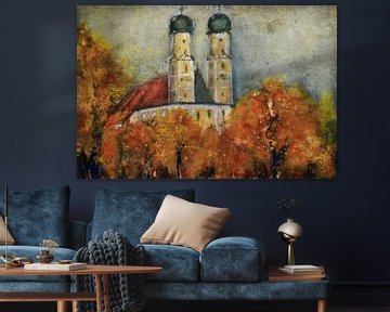 Herfst in parochiekerken - bedevaartskerk Gartlberg van Christine Nöhmeier