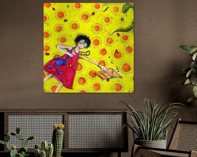 Voorbeeld van het werk in een kamer
