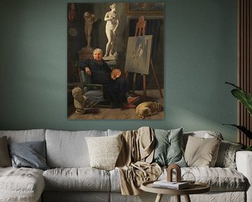 Portret van de schilder Christian August Lorentzen, Martinus Rørbye, de schilder Christian August Lo