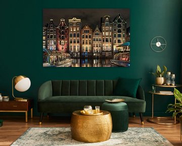 Damrak Amsterdam in Farbe von Michiel Buijse