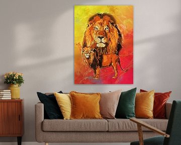 lion sur Printed Artings