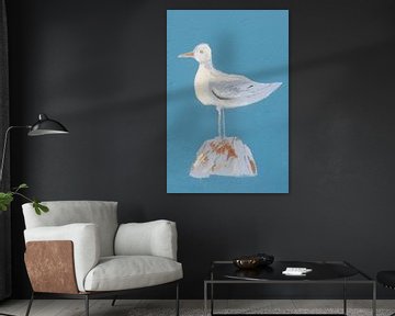 Seagull on the wall by Mark Bolijn