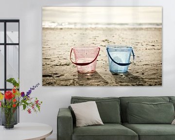 Two buckets on the beach by Mark Bolijn