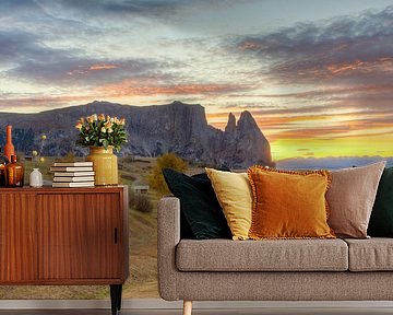 Herfst op de Alpe di Siusi van Michael Valjak