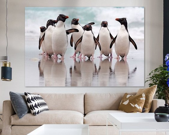 Voorbeeld van het werk in een kamer