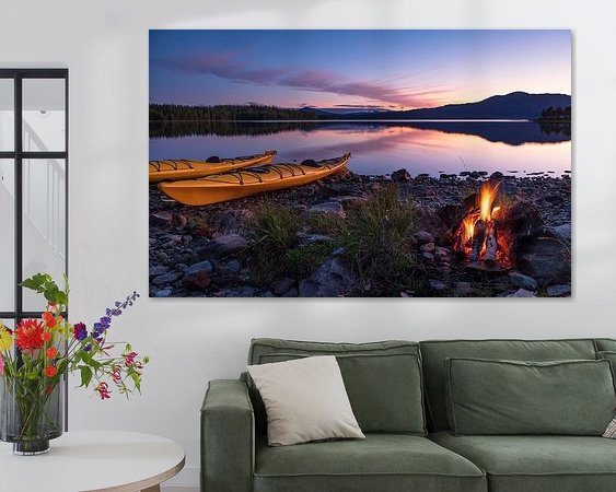 Voorbeeld van het werk in een kamer