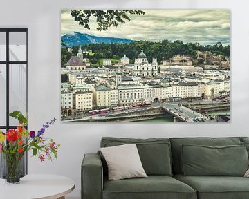 Blick über Salzburg vom Kapuzinerberg aus von Rob van der Pijll