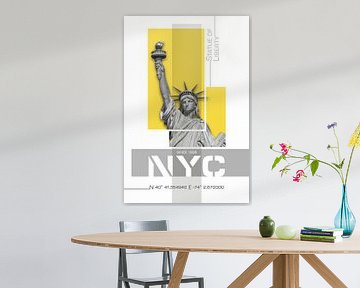 Statue de la Liberté de NYC | jaune sur Melanie Viola