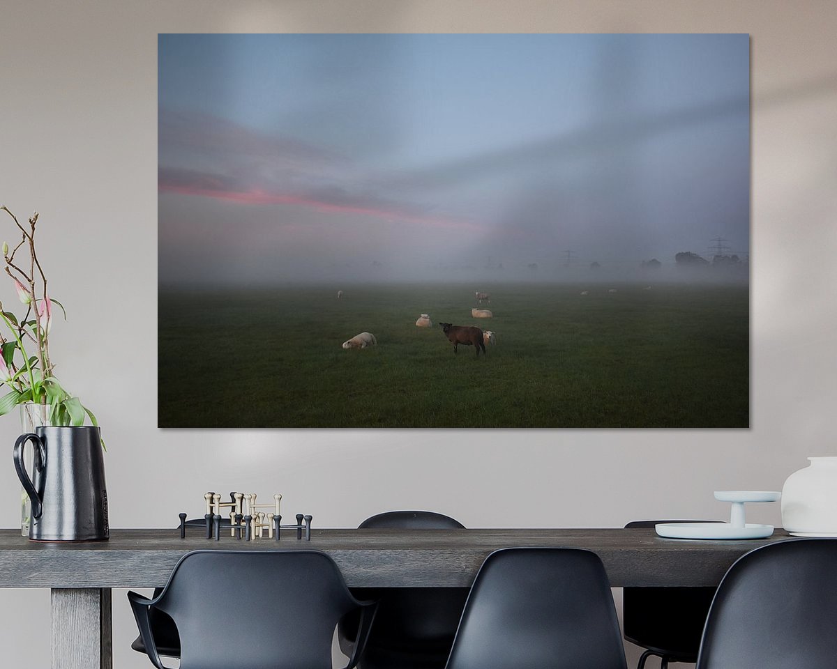 Voorbeeld van het werk in een kamer