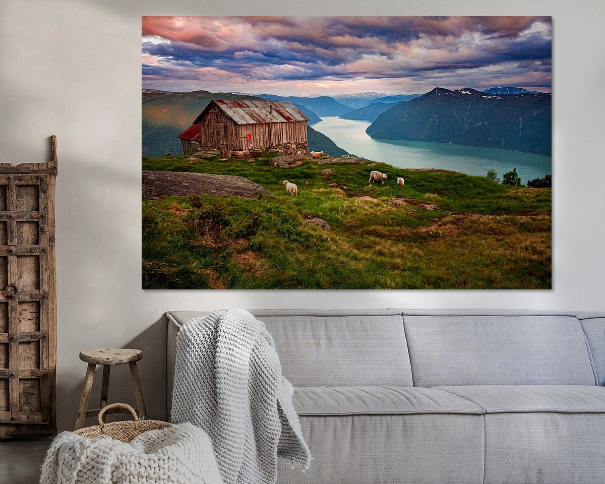 Voorbeeld van het werk in een kamer