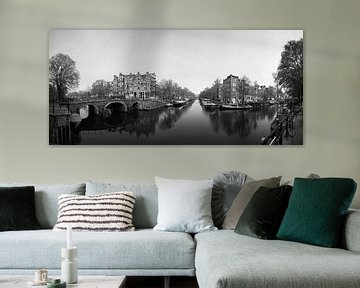 Hoek van de Prinsengracht en de Brouwersgracht in Amsterdam van Pascal Lemlijn